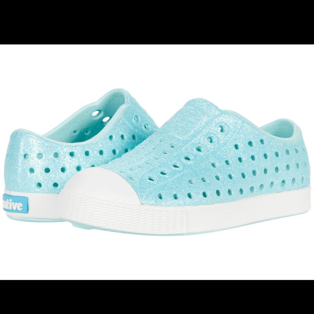 New size 8 toddler Jefferson piedmont (teal turquoise blue) bling shoes